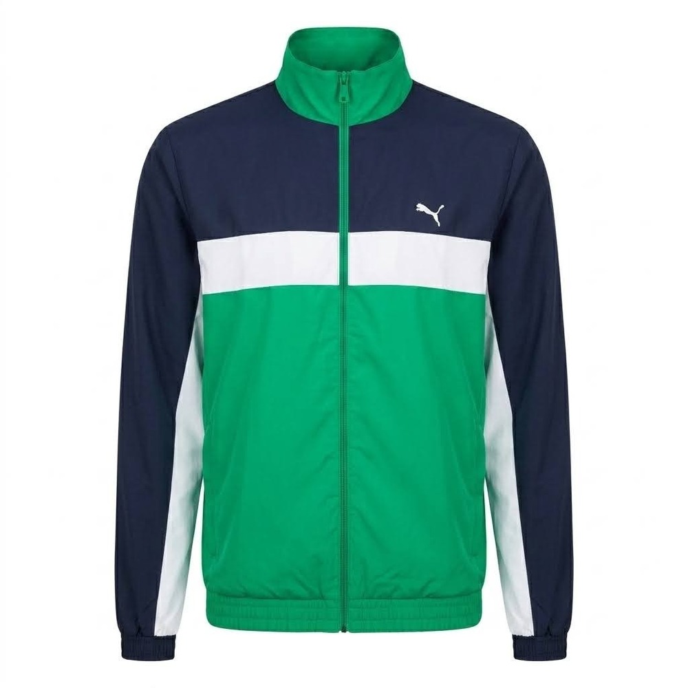 Discontinued‎ Vintage Puma Heroes Nylon Glanz Track Jacket XL Navy Green White